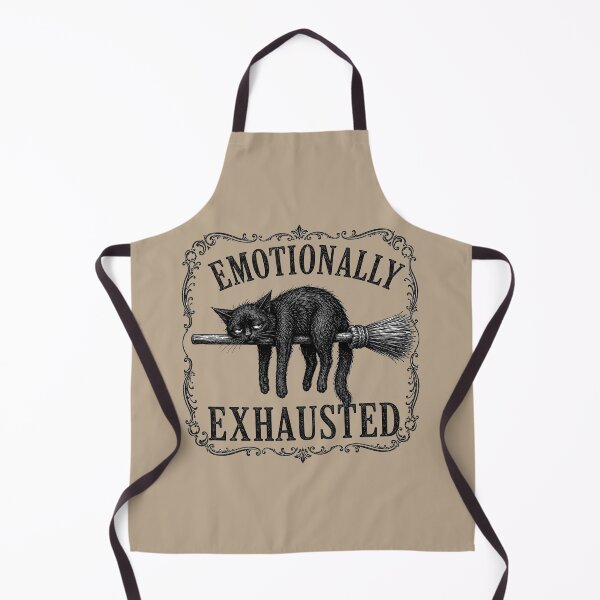 Item preview, Emotionally Exhausted Cat Shirt – Funny Gothic Witch Cat Meme Aesthetic designed and sold by Lichtisign.