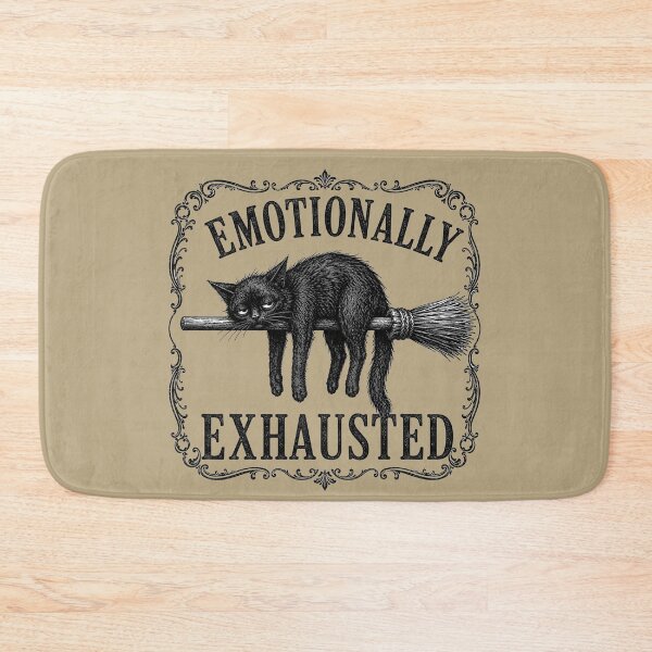 Item preview, Emotionally Exhausted Cat Shirt – Funny Gothic Witch Cat Meme Aesthetic designed and sold by Lichtisign.
