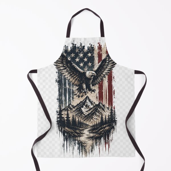 Item preview, Vintage Eagle Over American Wilderness designed and sold by CuboBisiani virtual creative design.