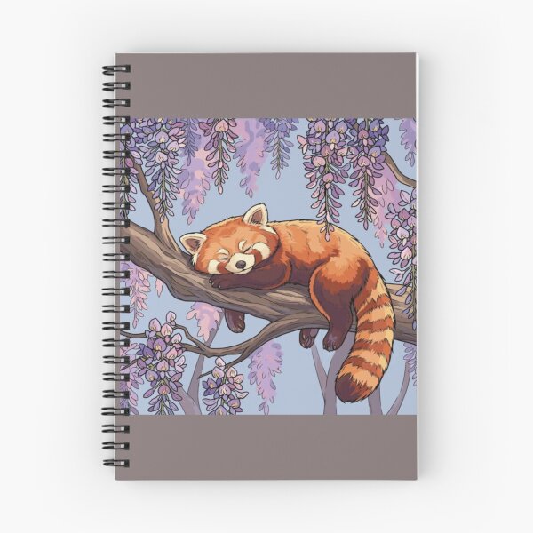 Item preview, Cute Red Panda Sleeping on Tree Branch Artwork  designed and sold by NivyasArtistry.