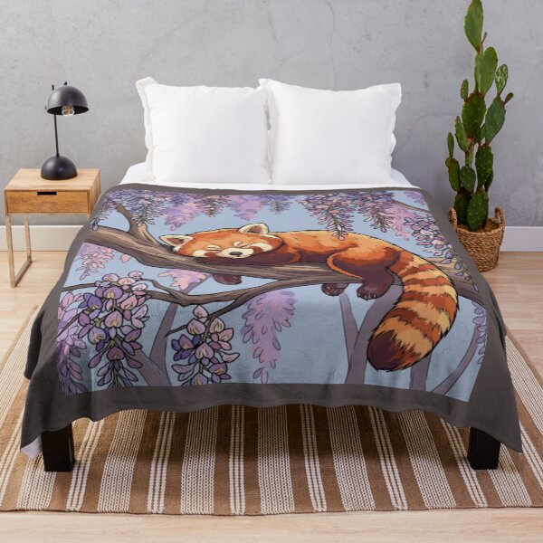 Item preview, Cute Red Panda Sleeping on Tree Branch Artwork  designed and sold by NivyasArtistry.