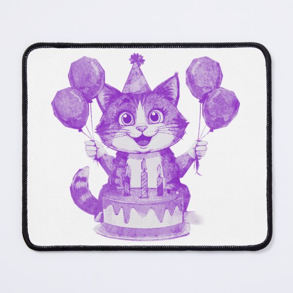 Item preview, Birthday Cat with Cake designed and sold by kinpirks.