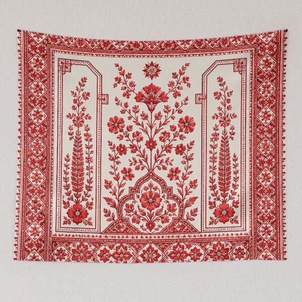 Item preview, Palestine Tatreez Mihrab Arch and Tree of Life Embroidery designed and sold by BrainCurves.