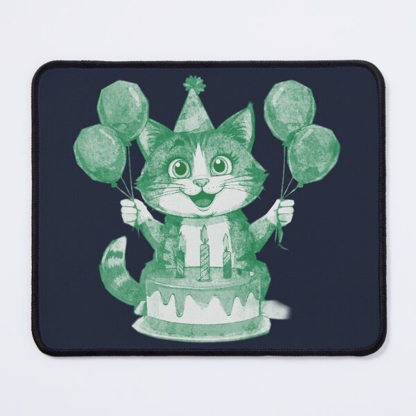 Item preview, Birthday Cat with Cake designed and sold by kinpirks.