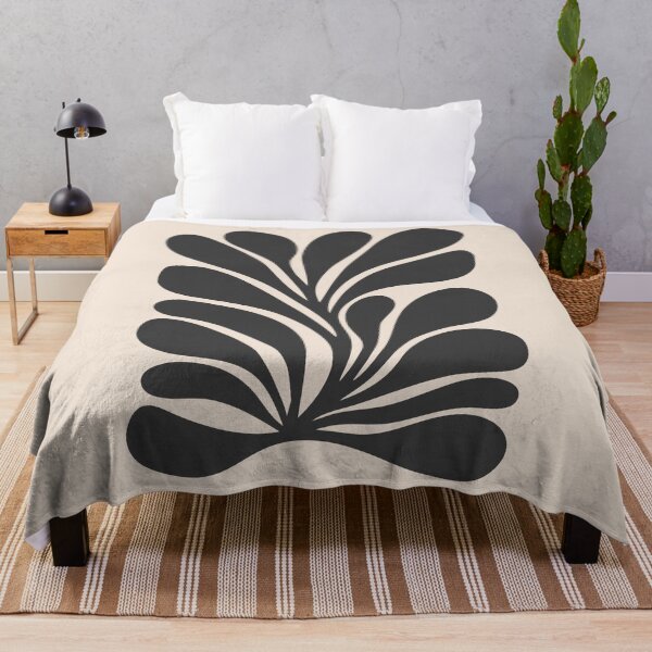 Item preview, Black Beige Abstract Botanical Art designed and sold by NicoleYoungStudio.