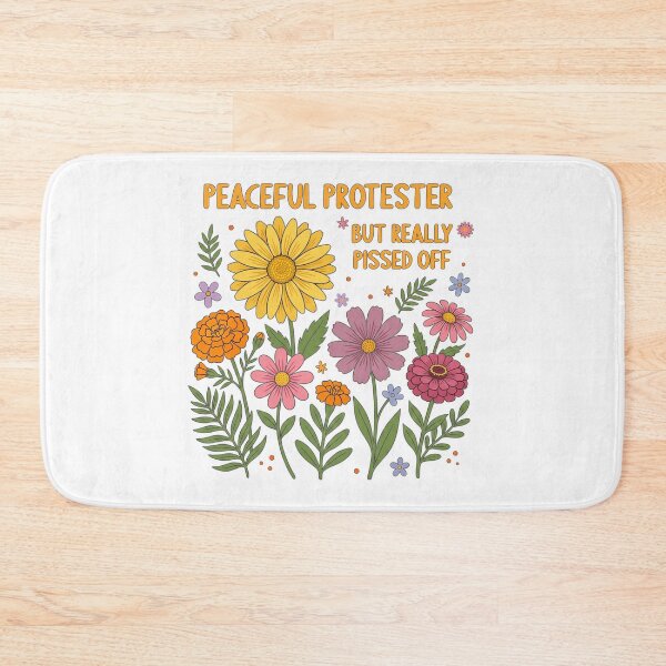Item preview, Sarcastic Peaceful Protester Retro Floral Really Pissed Off designed and sold by rediscoveredapp.