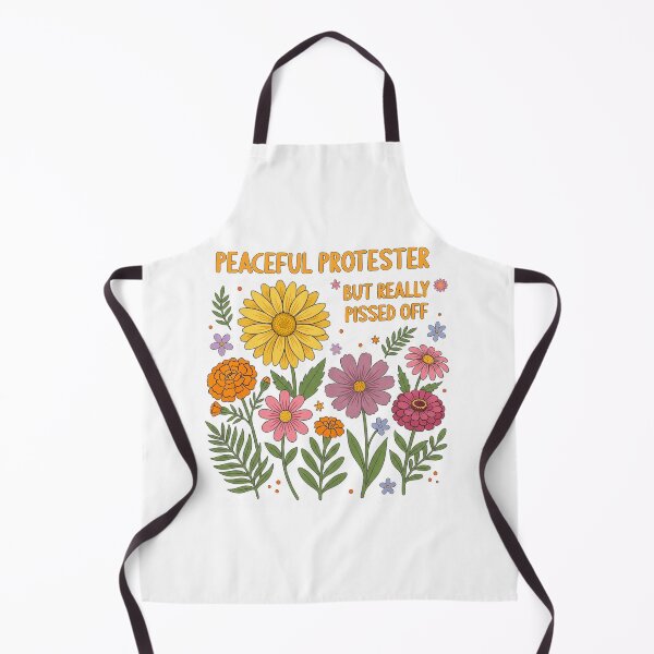 Item preview, Sarcastic Peaceful Protester Retro Floral Really Pissed Off designed and sold by rediscoveredapp.