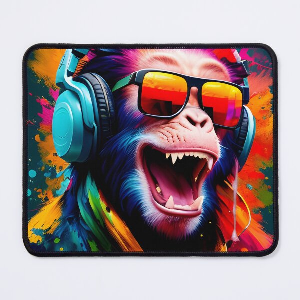 Item preview, A wildly expressive chimpanzee  designed and sold by ColouryourlifeBE.