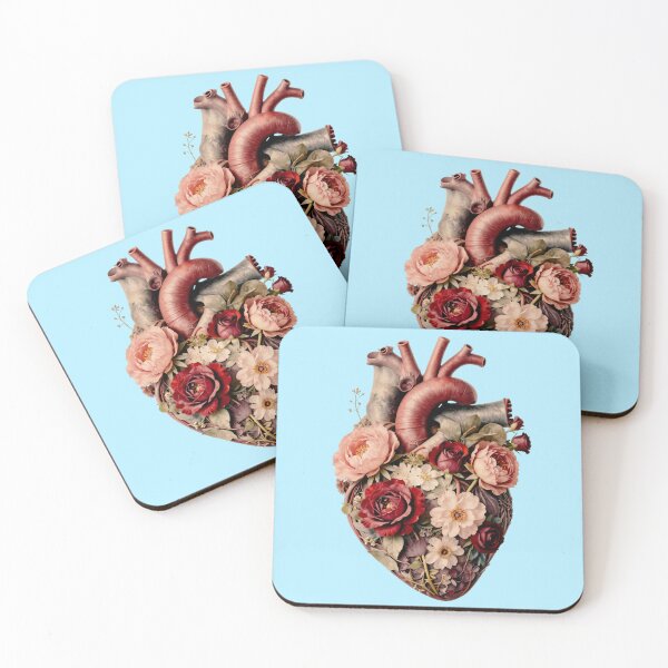 Item preview, Anatomical Floral Heart Botanical Illustration designed and sold by creativerooney.