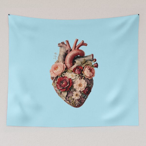 Item preview, Anatomical Floral Heart Botanical Illustration designed and sold by creativerooney.
