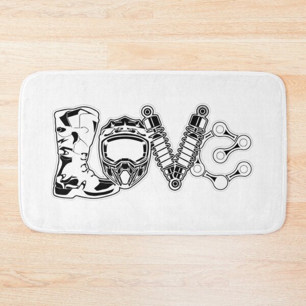 Item preview, Motorcycle LOVE Gear - Biker Helmet Boot Shock Typography designed and sold by gokhanuzen.