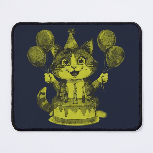 Item preview, Birthday Cat with Cake designed and sold by kinpirks.