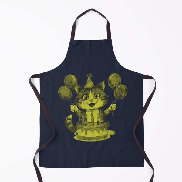 Item preview, Birthday Cat with Cake designed and sold by kinpirks.