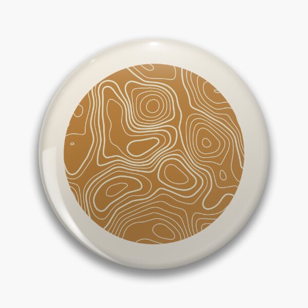 Item preview, Mid Century Modern Topographic Circle Pattern | Golden Amber Abstract Geometric designed and sold by Dino-Lune.