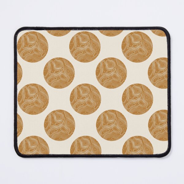 Item preview, Mid Century Modern Topographic Circle Pattern | Golden Amber Abstract Geometric designed and sold by Dino-Lune.
