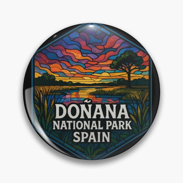 Item preview, Donana National Park Stained Glass Art Travel designed and sold by TomFrontierArt.