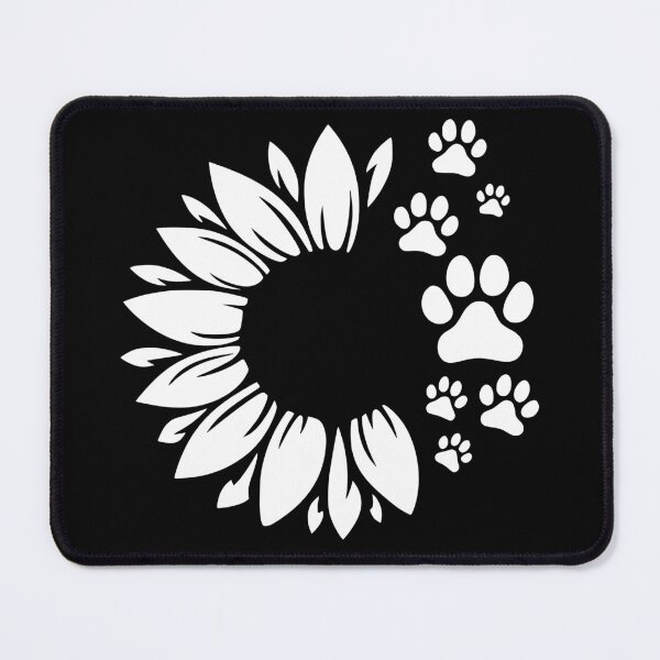 Item preview, White Sunflower Paw Print Pet Memorial designed and sold by Corvoria.