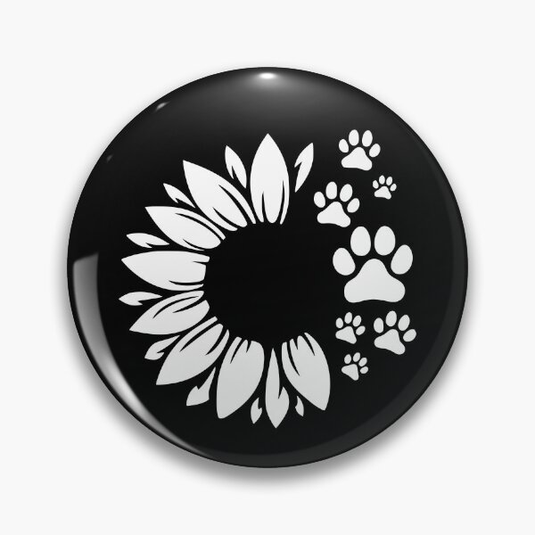 Item preview, White Sunflower Paw Print Pet Memorial designed and sold by Corvoria.