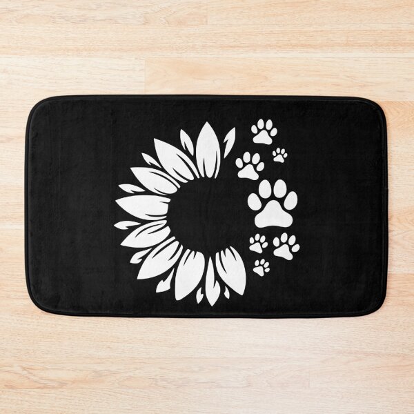 Item preview, White Sunflower Paw Print Pet Memorial designed and sold by Corvoria.