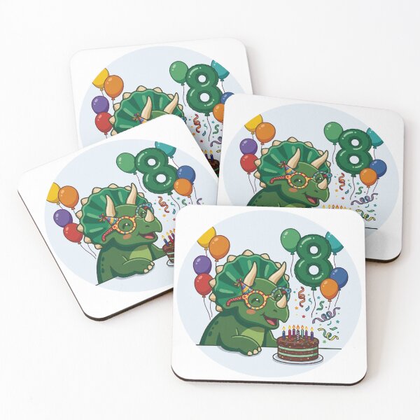 Item preview, Triceratops green dinosaur 8th birthday gift designed and sold by Tronstell.
