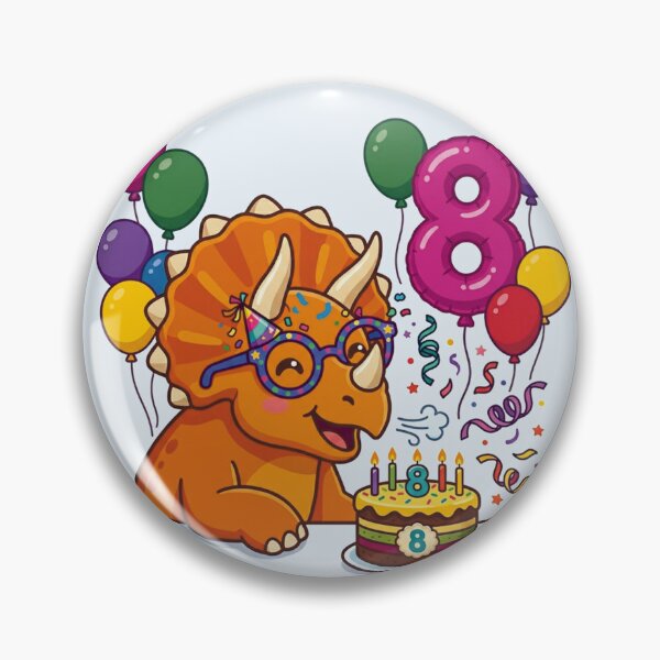 Item preview, Triceratops orange dinosaur 8th birthday gift designed and sold by Tronstell.