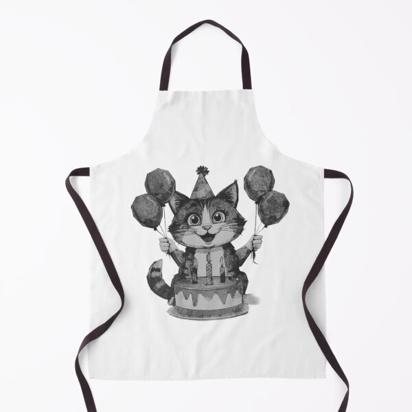 Item preview, Birthday Cat with Cake designed and sold by kinpirks.