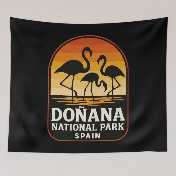 Item preview, Donana National Park Spain Retro Vintage Travel designed and sold by TomFrontierArt.