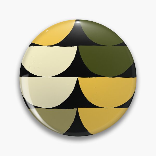 Item preview, Mid-Century Modern Yellow, Green, Cream Half-Circle Pattern designed and sold by DEC02.