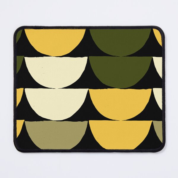 Item preview, Mid-Century Modern Yellow, Green, Cream Half-Circle Pattern designed and sold by DEC02.