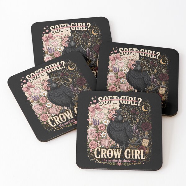 Item preview, Soft Girl? Crow Girl — The Aesthetic Chose Me Funny Witchy Raven Shirt designed and sold by BumbleBloom7.