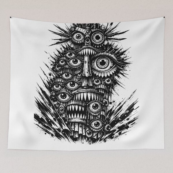 Item preview, Grotesque Eye‑Tower — Surreal Manga Totem designed and sold by houta.
