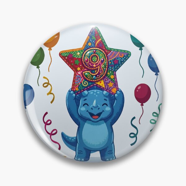 Item preview, Triceratops 9th birthday gift blue dino lover designed and sold by Tronstell.