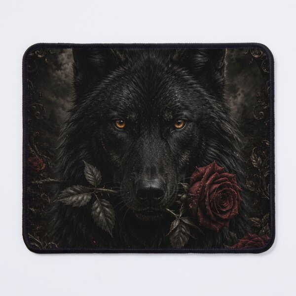 Item preview, Black Wolf Moon and Rose Gothic designed and sold by VelarisMoon.
