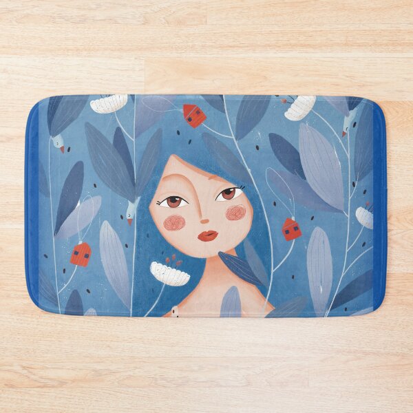 Item preview, Girl with birds, houses and flowers designed and sold by Gurgulche.