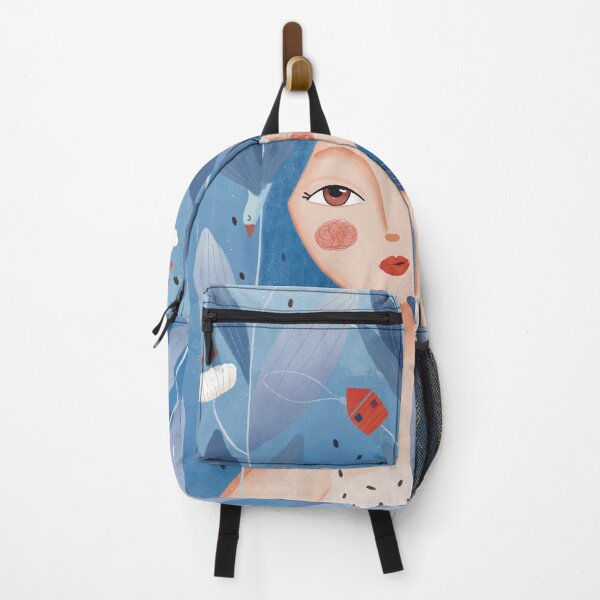 Item preview, Girl with birds, houses and flowers designed and sold by Gurgulche.