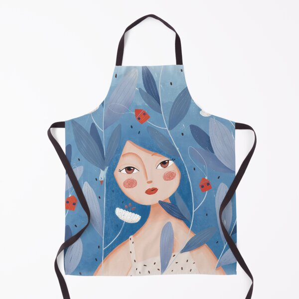Item preview, Girl with birds, houses and flowers designed and sold by Gurgulche.