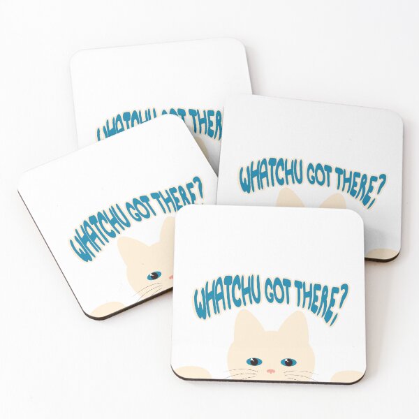 Item preview, Curious White Cat designed and sold by Vanillandcrimes.