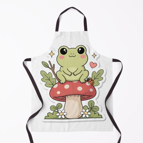 Item preview, Cute Frog On Mushroom Cottagecore Goblincore Kawaii Nature Sticker designed and sold by medel12.