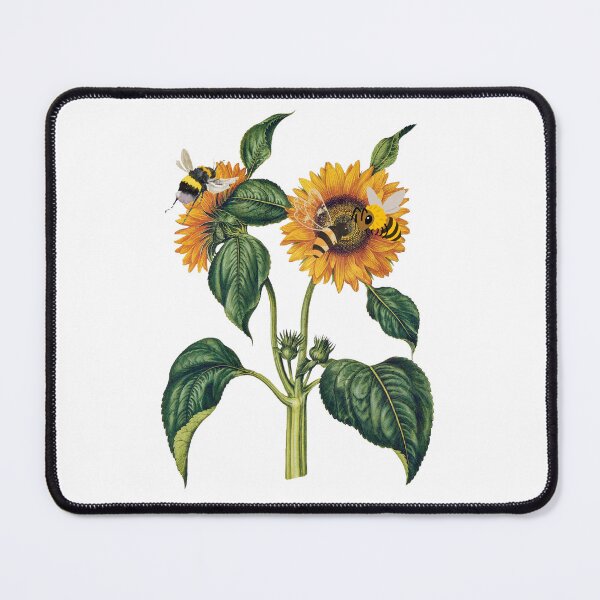 Item preview, Vintage Botanical Sunflower and Honey Bee Dark Cottagecore Aesthetic designed and sold by vibecraft_studio2.