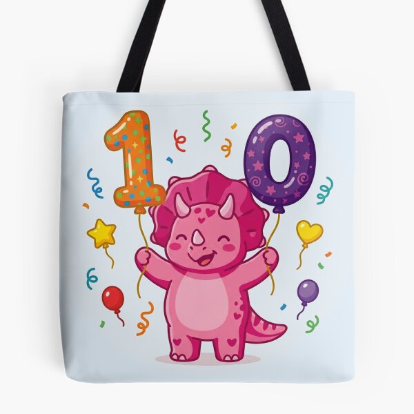 Item preview, Triceratops 10th dino birthday pink dino gift designed and sold by Tronstell.