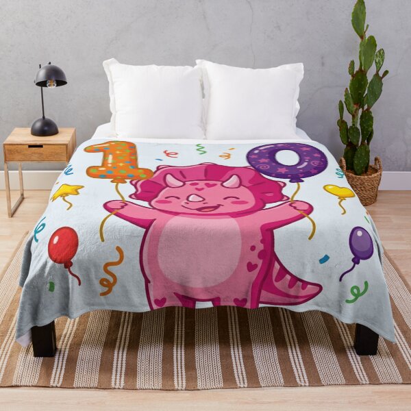 Item preview, Triceratops 10th dino birthday pink dino gift designed and sold by Tronstell.