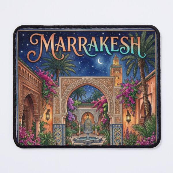 Item preview, Marrakesh Morocco Vintage Archway Graphic designed and sold by chanshoping.