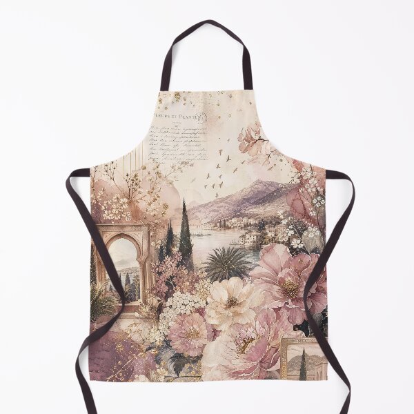 Item preview, Romantic Vintage Floral Landscape Collage designed and sold by ArtStyleAlice.