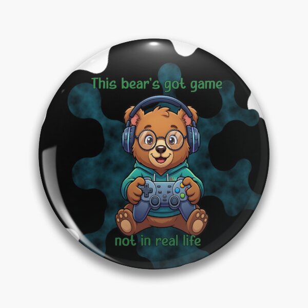 Item preview, This Bears Got Game Not In Real Life Funny Chibi Gamer Bear designed and sold by Animalloveus.