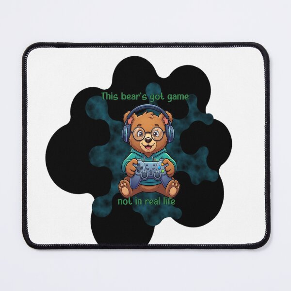 Item preview, This Bears Got Game Not In Real Life Funny Chibi Gamer Bear designed and sold by Animalloveus.