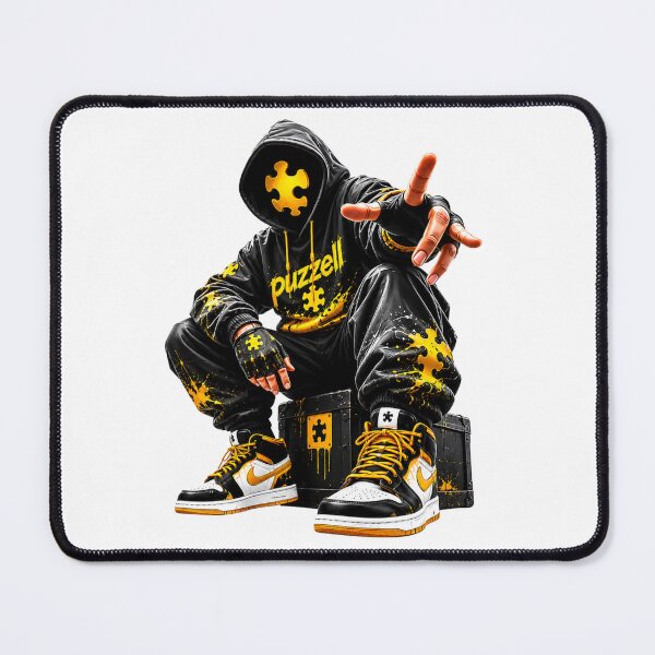 Item preview, Yellow Puzzle Piece Techwear Hoodie designed and sold by puzzell.