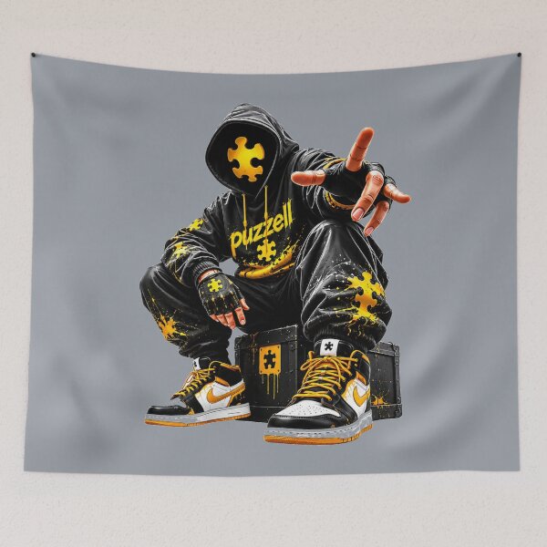 Item preview, Yellow Puzzle Piece Techwear Hoodie designed and sold by puzzell.