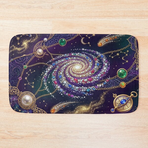 Item preview, Cosmic Resonance - Infinite Galaxy & Crystal Shards All-Over Print designed and sold by dragon580 // Waaa… the killer shark ran away.