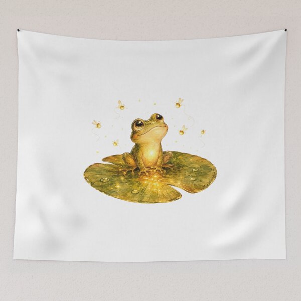 Item preview, Frog On Lily Pad Sunset Sunflower Golden Hour designed and sold by AQUILAKREO.