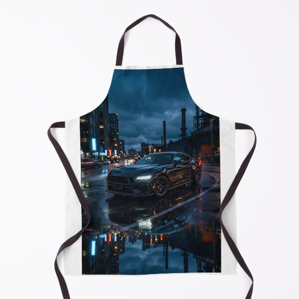 Item preview, Dark Cinematic Muscle Car Photography In Rainy Industrial City designed and sold by RevUpDesign.